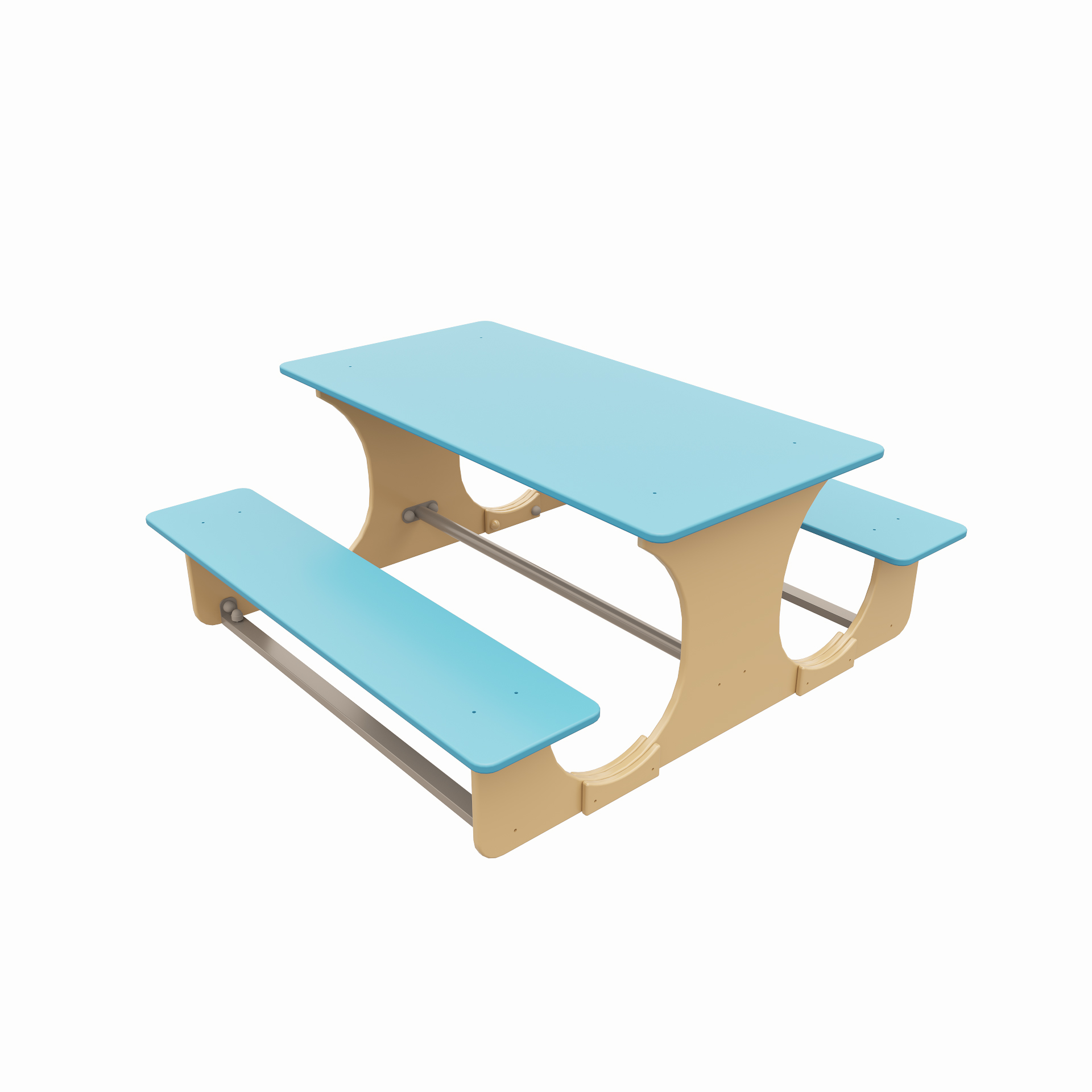 Стол со скамьями 